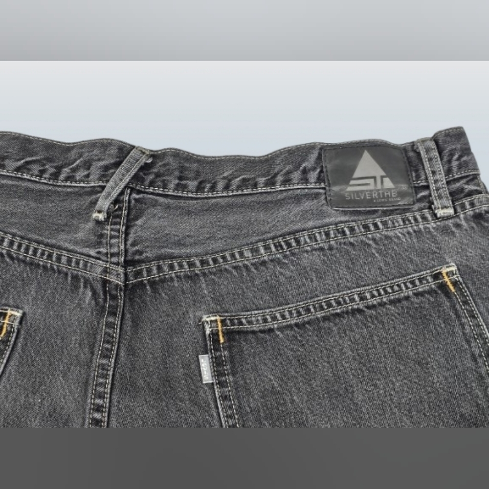 Vintage Levi's Silver Tab Men's 40x32 Relaxed‎ Fit Baggy Jeans in Charcoal - Picture 7 of 12